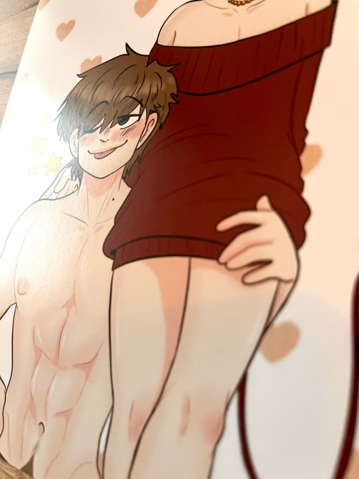 Siwoo on Sam's Shoulder Print