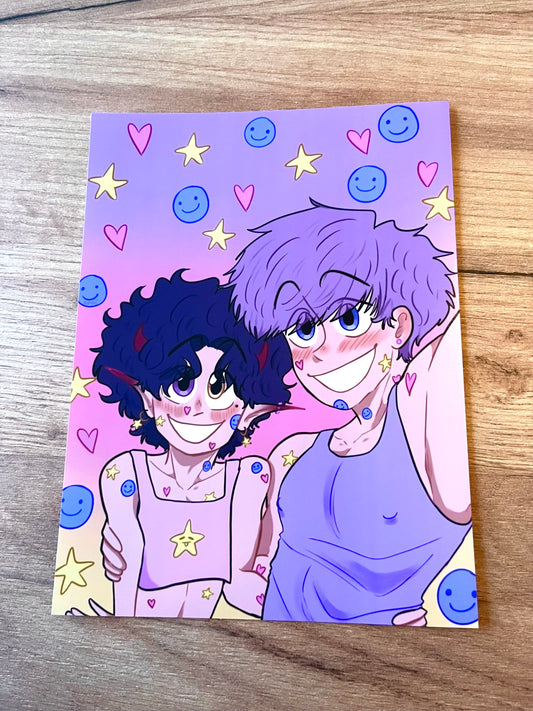 Siwoo and Sam colorful Print