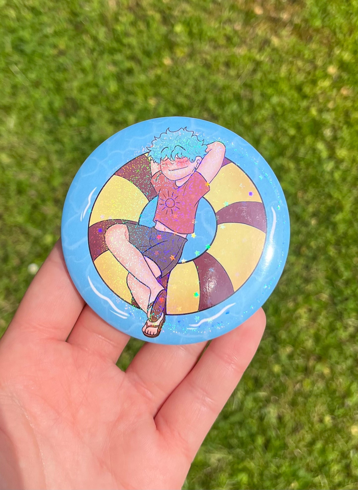 Aiden Summer Button Pin