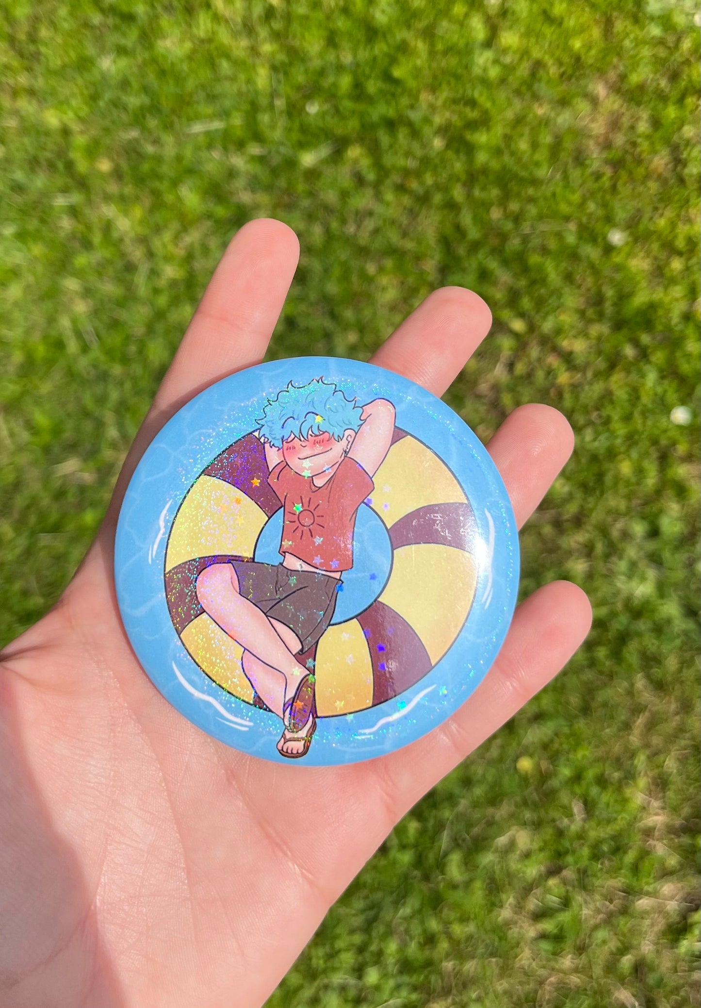 Aiden Summer Button Pin